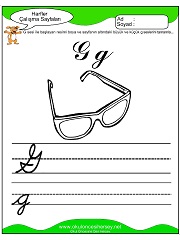 G Sesi Çalışma Sayfaları